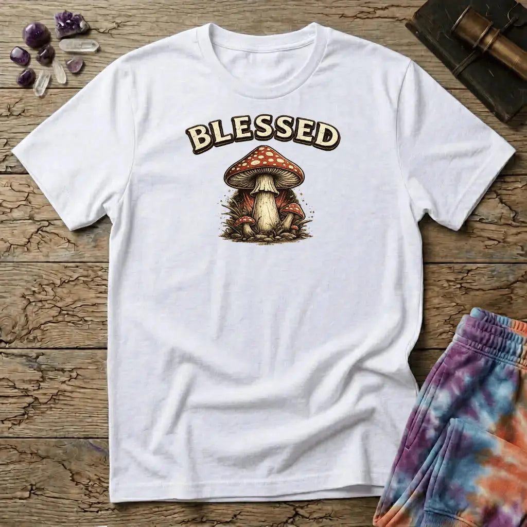 Printify T-Shirt Blessed Mushroom T-Shirt Mushroom Magic Mushroom T-Shirt