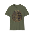 Printify T-Shirt Brain Half Mushroom T-Shirt Mushroom Magic Mushroom T-Shirt