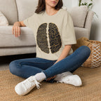 Printify T-Shirt Brain Half Mushroom T-Shirt Mushroom Magic Mushroom T-Shirt