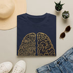 Printify T-Shirt Brain Half Mushroom T-Shirt Mushroom Magic Mushroom T-Shirt