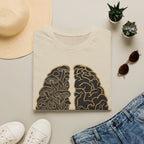 Printify T-Shirt Brain Half Mushroom T-Shirt Mushroom Magic Mushroom T-Shirt