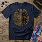Printify T-Shirt Brain Half Mushroom T-Shirt Mushroom Magic Mushroom T-Shirt