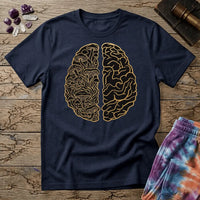Printify T-Shirt Brain Half Mushroom T-Shirt Mushroom Magic Mushroom T-Shirt
