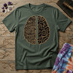 Printify T-Shirt Brain Half Mushroom T-Shirt Mushroom Magic Mushroom T-Shirt