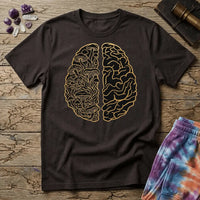 Printify T-Shirt Brain Half Mushroom T-Shirt Mushroom Magic Mushroom T-Shirt