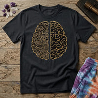 Printify T-Shirt Brain Half Mushroom T-Shirt Mushroom Magic Mushroom T-Shirt