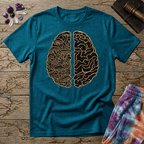 Printify T-Shirt Brain Half Mushroom T-Shirt Mushroom Magic Mushroom T-Shirt