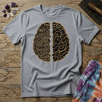 Printify T-Shirt Brain Half Mushroom T-Shirt Mushroom Magic Mushroom T-Shirt