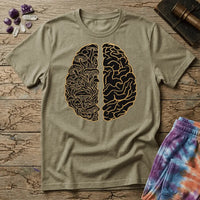 Printify T-Shirt Brain Half Mushroom T-Shirt Mushroom Magic Mushroom T-Shirt