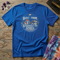 Printify T-Shirt Built From Stardust and Spores Mushroom T-Shirt Mushroom Magic Mushroom T-Shirt