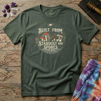 Printify T-Shirt Built From Stardust and Spores Mushroom T-Shirt Mushroom Magic Mushroom T-Shirt