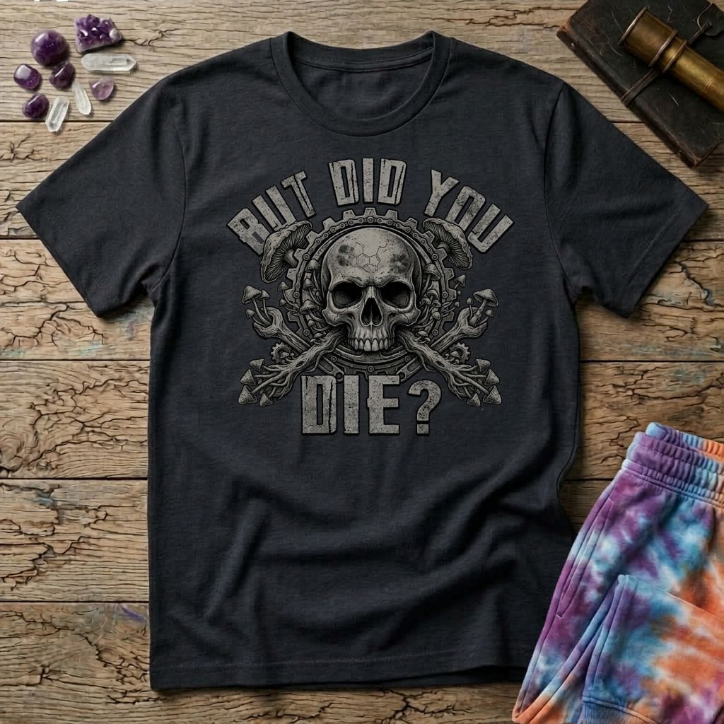 Printify T-Shirt But Did You Die Mushroom T-Shirt Mushroom Magic Mushroom T-Shirt