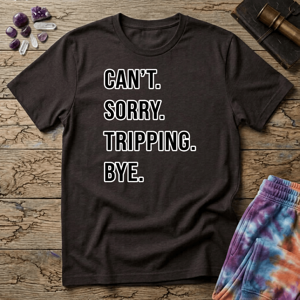 Printify T-Shirt Cant Sorry Tripping Bye T-Shirt Mushroom Magic Mushroom T-Shirt