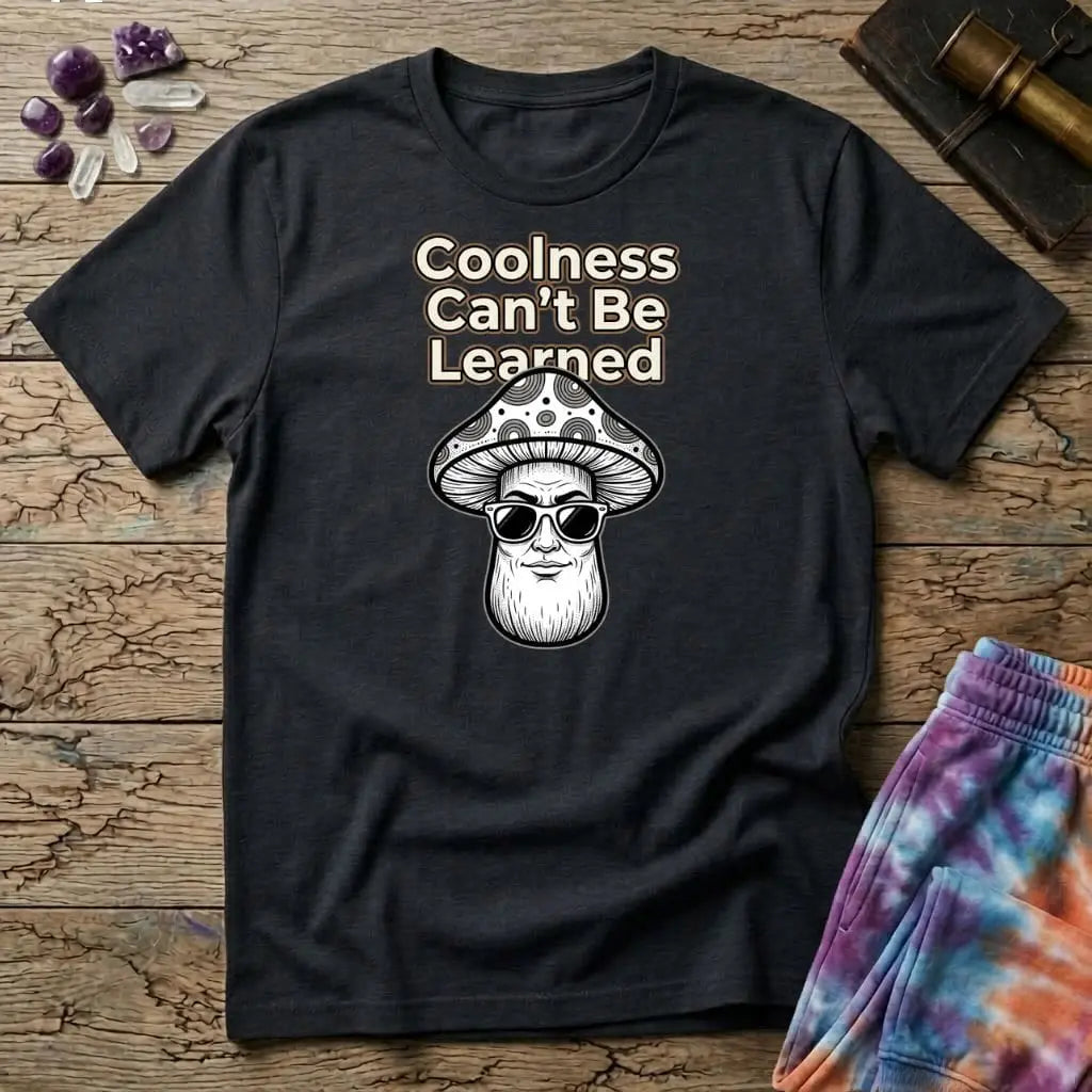 Printify T-Shirt Coolness Cant Be Learned mushroom T-Shirt Mushroom Magic Mushroom T-Shirt
