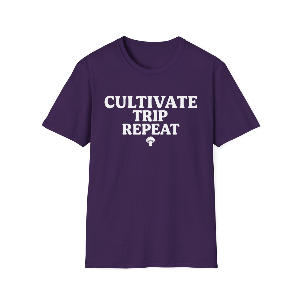 Printify T-Shirt Cultivate Trip Repeat Mushroom T-Shirt Mushroom Magic Mushroom T-Shirt