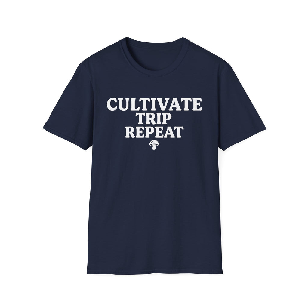 Printify T-Shirt Cultivate Trip Repeat Mushroom T-Shirt Mushroom Magic Mushroom T-Shirt