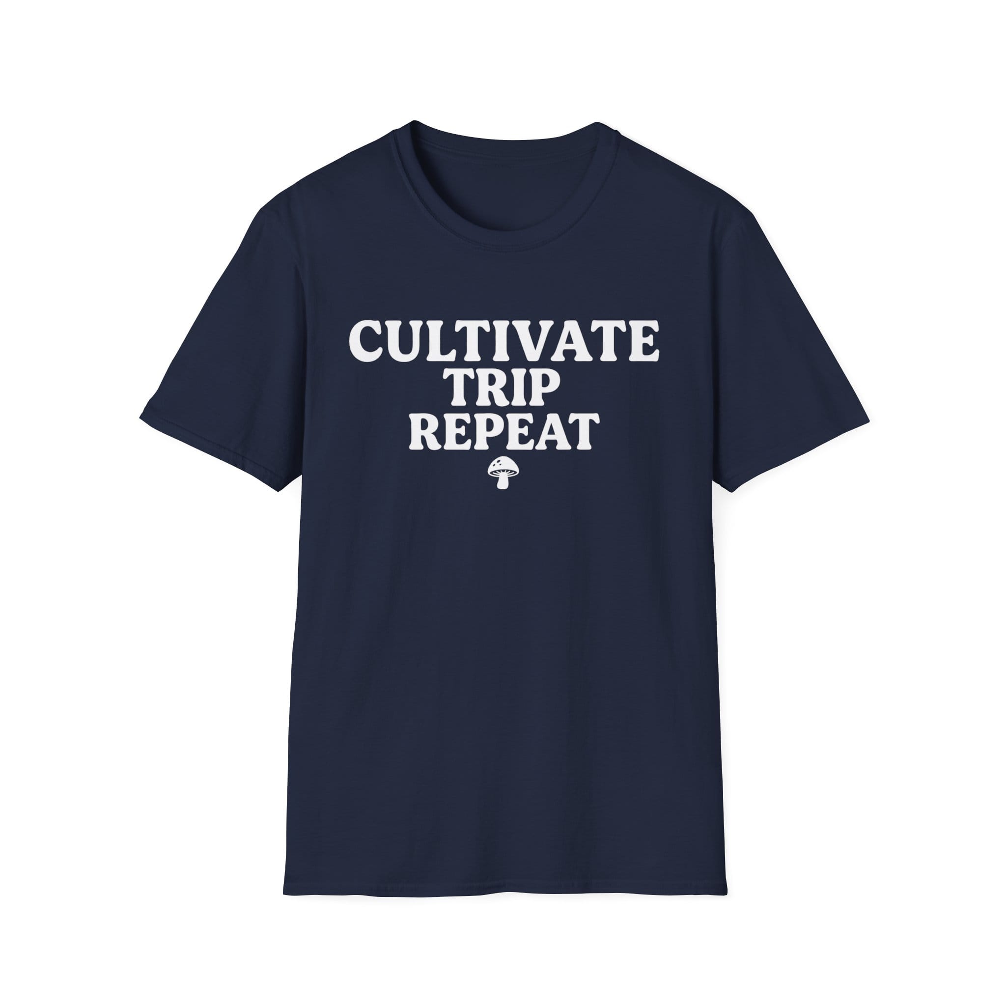 Printify T-Shirt Cultivate Trip Repeat Mushroom T-Shirt Mushroom Magic Mushroom T-Shirt