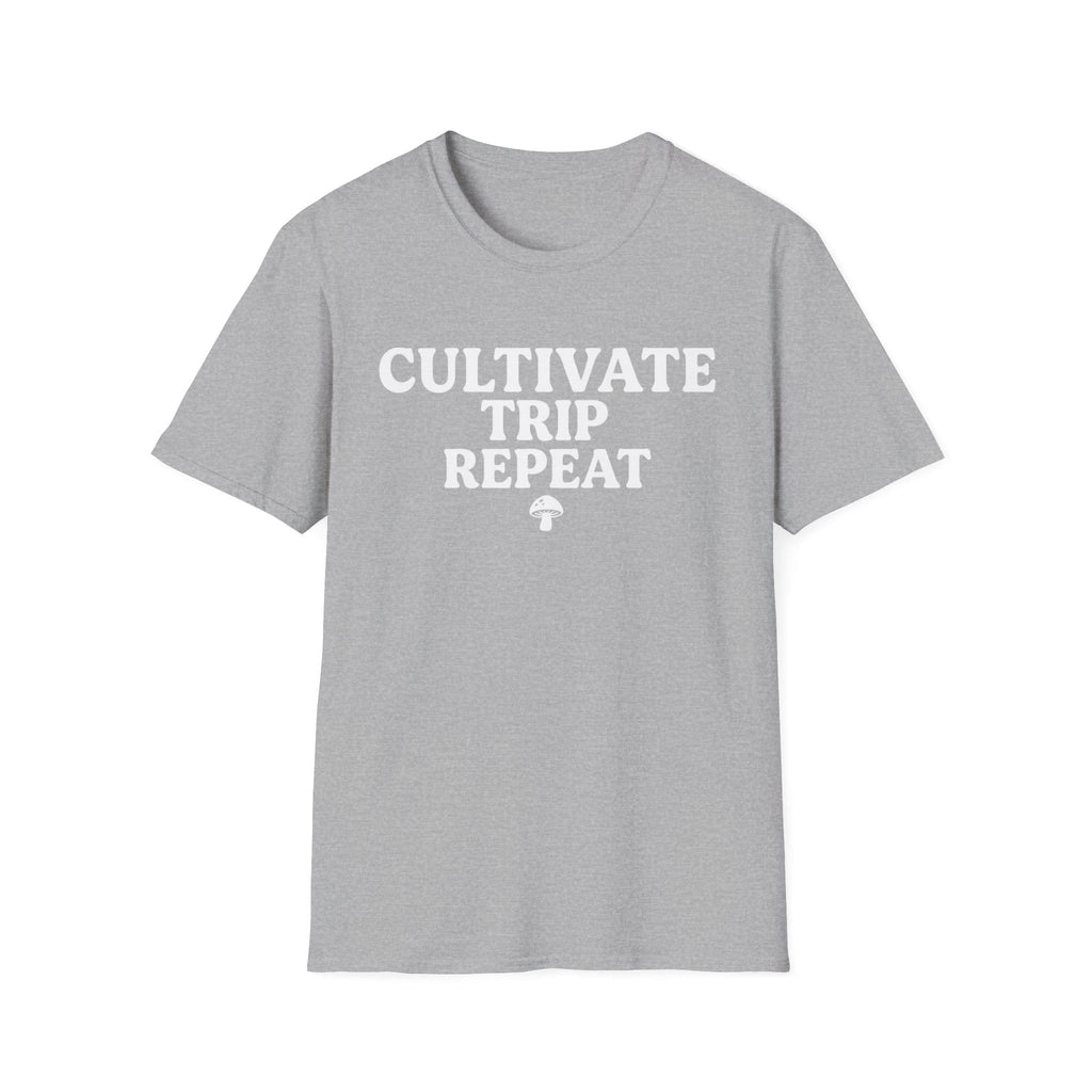 Printify T-Shirt Cultivate Trip Repeat Mushroom T-Shirt Mushroom Magic Mushroom T-Shirt