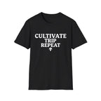 Printify T-Shirt Cultivate Trip Repeat Mushroom T-Shirt Mushroom Magic Mushroom T-Shirt
