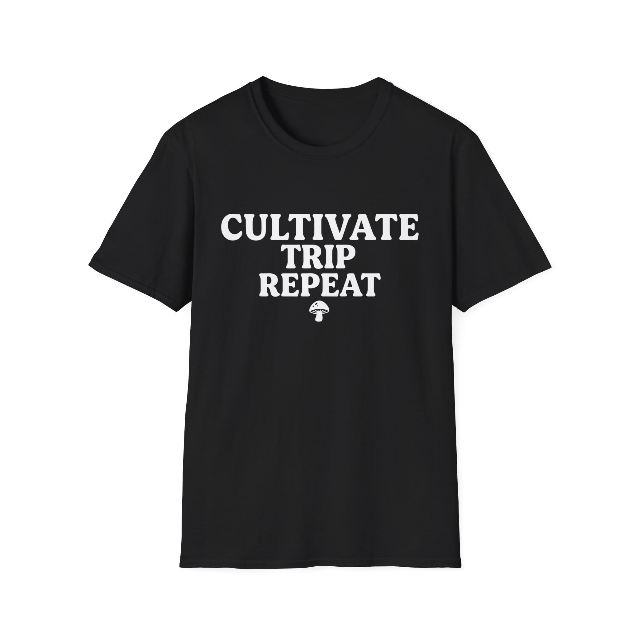 Printify T-Shirt Cultivate Trip Repeat Mushroom T-Shirt Mushroom Magic Mushroom T-Shirt