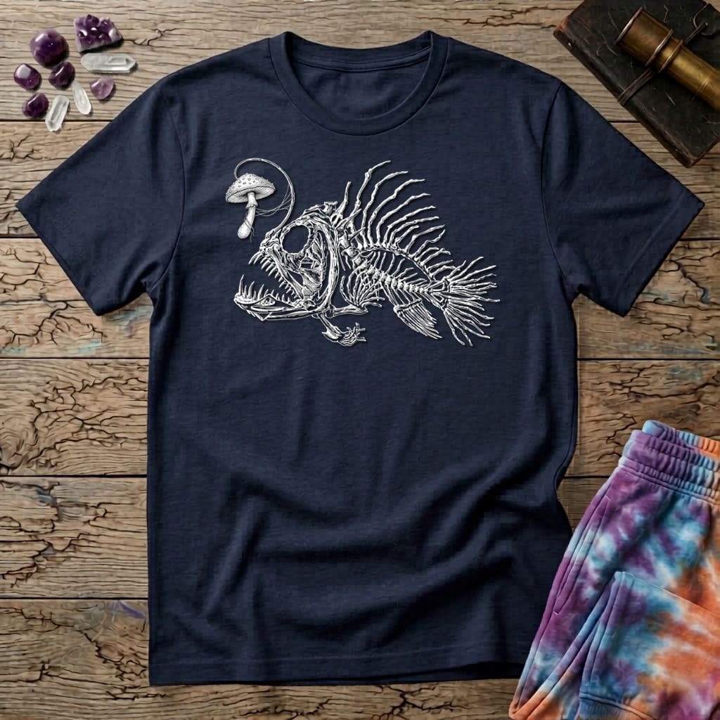 Printify T-Shirt Deep Sea Fish Mushroom T-Shirt Mushroom Magic Mushroom T-Shirt