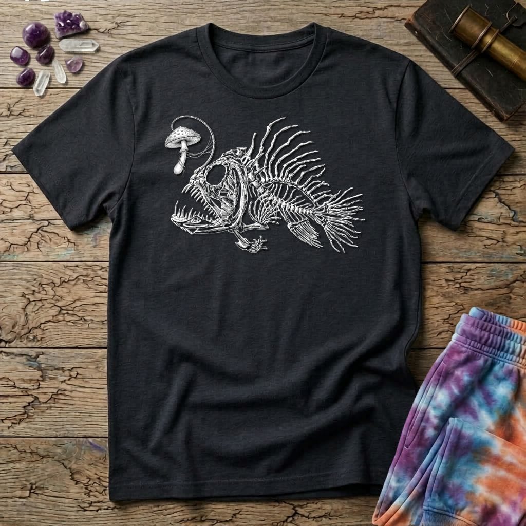 Printify T-Shirt Deep Sea Fish Mushroom T-Shirt Mushroom Magic Mushroom T-Shirt