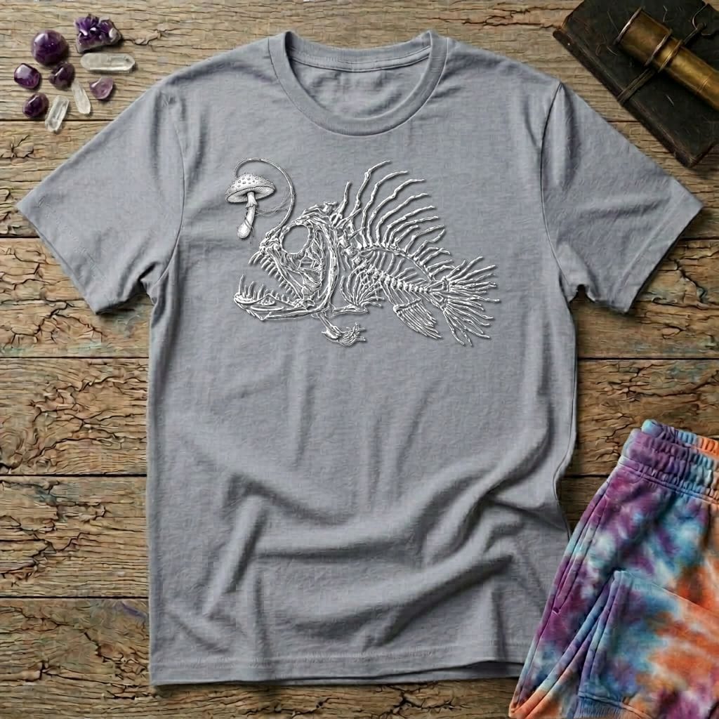 Printify T-Shirt Deep Sea Fish Mushroom T-Shirt Mushroom Magic Mushroom T-Shirt