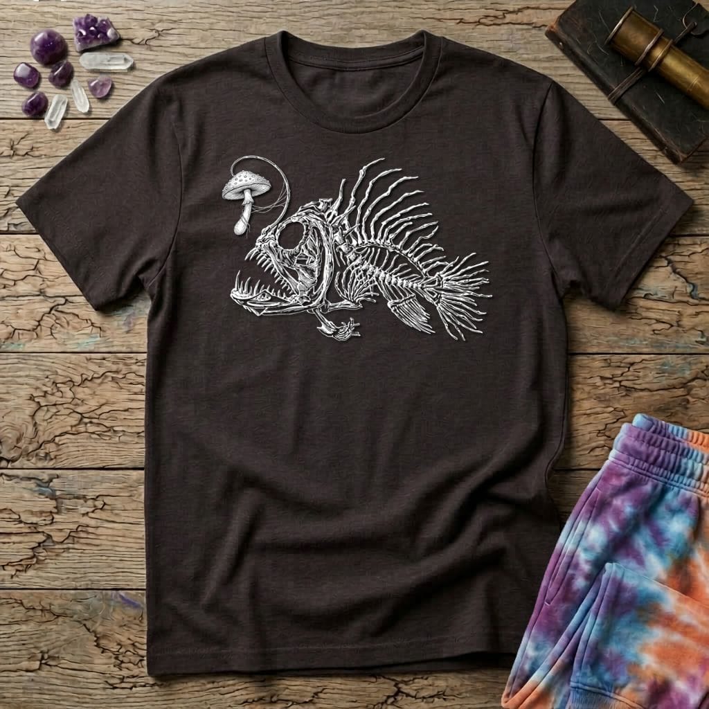 Printify T-Shirt Deep Sea Fish Mushroom T-Shirt Mushroom Magic Mushroom T-Shirt