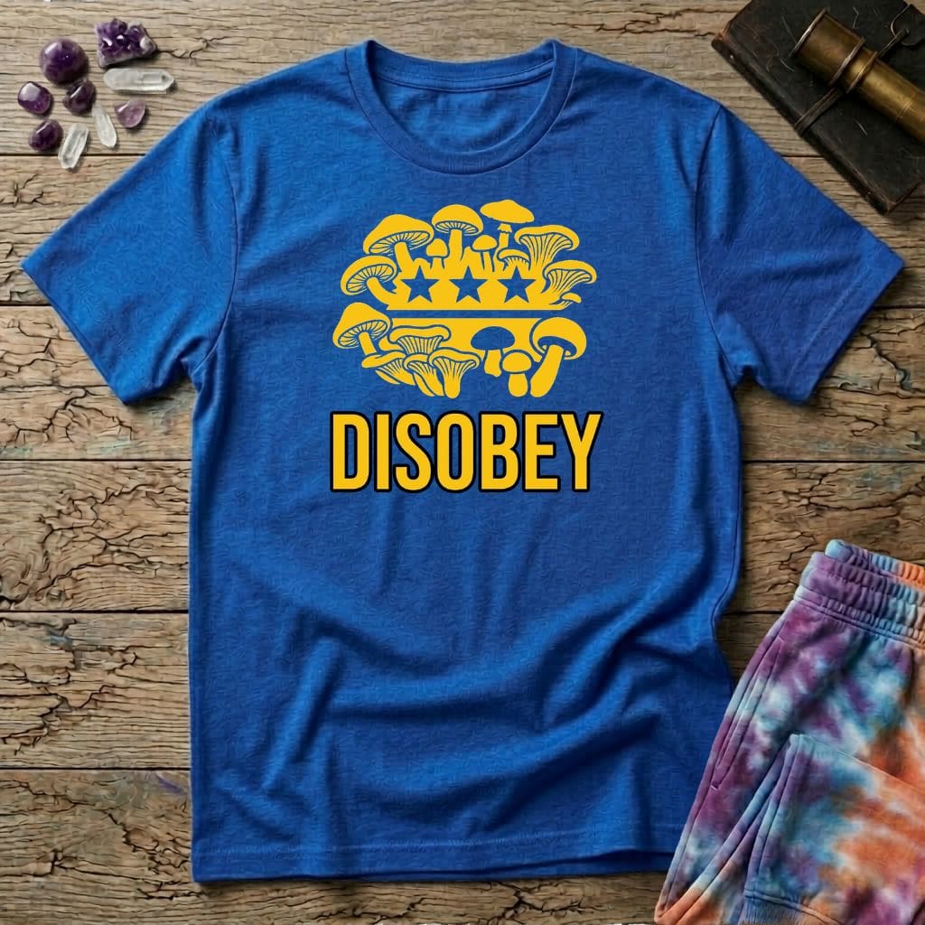 Printify T-Shirt Disobey Mushroom T-Shirt Mushroom Magic Mushroom T-Shirt