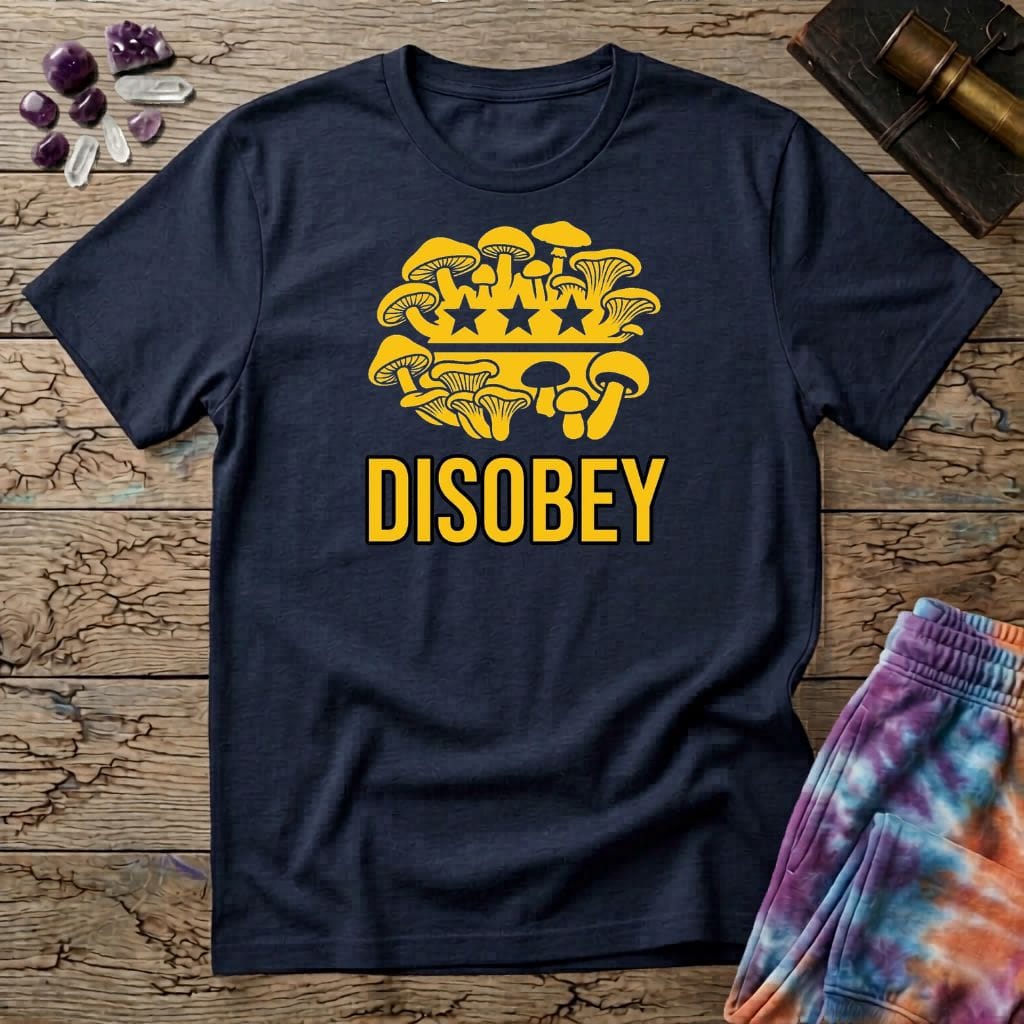 Printify T-Shirt Disobey Mushroom T-Shirt Mushroom Magic Mushroom T-Shirt