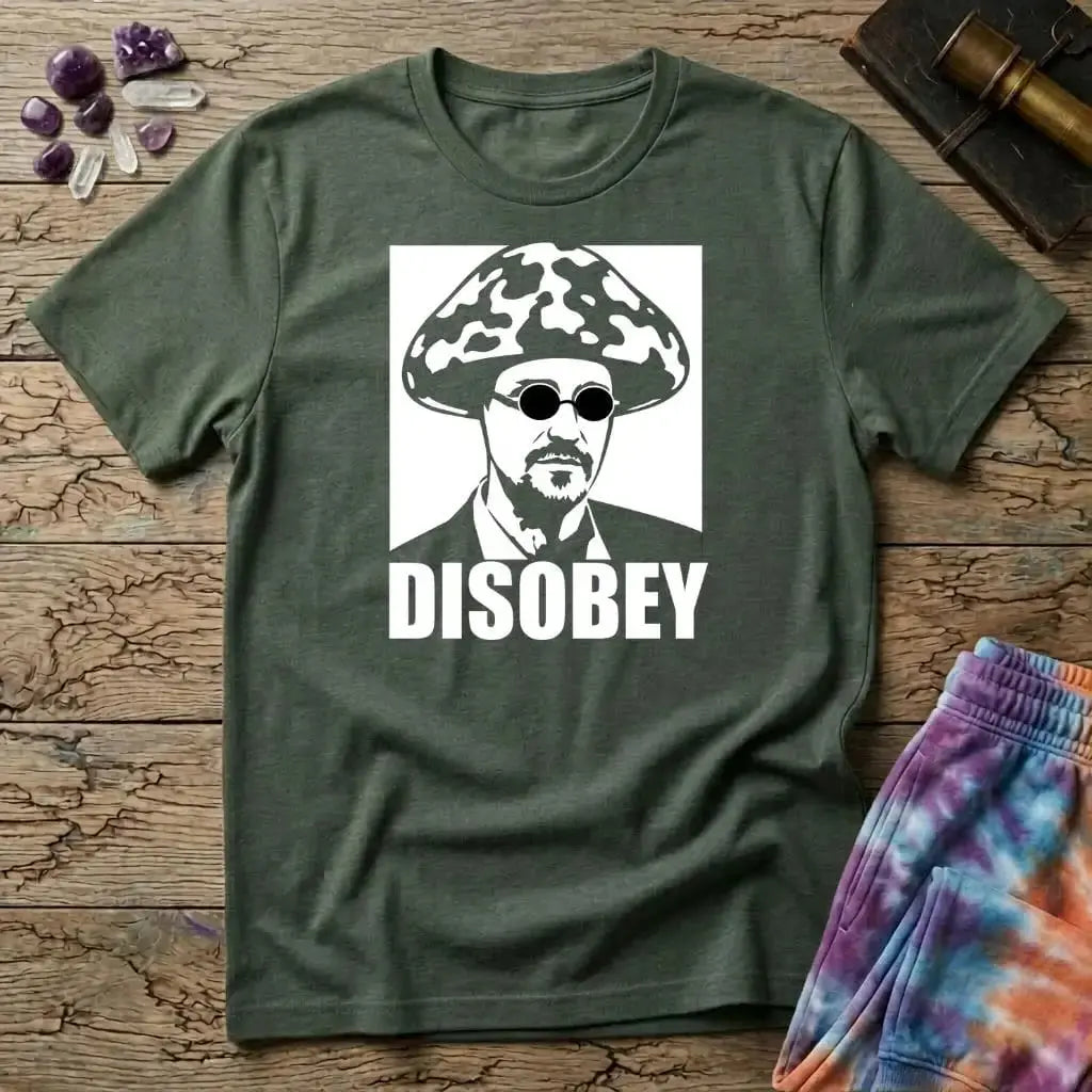 Printify T-Shirt Disobey Mushroom T-Shirt Mushroom Magic Mushroom T-Shirt