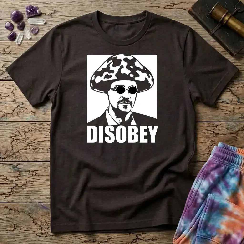 Printify T-Shirt Disobey Mushroom T-Shirt Mushroom Magic Mushroom T-Shirt