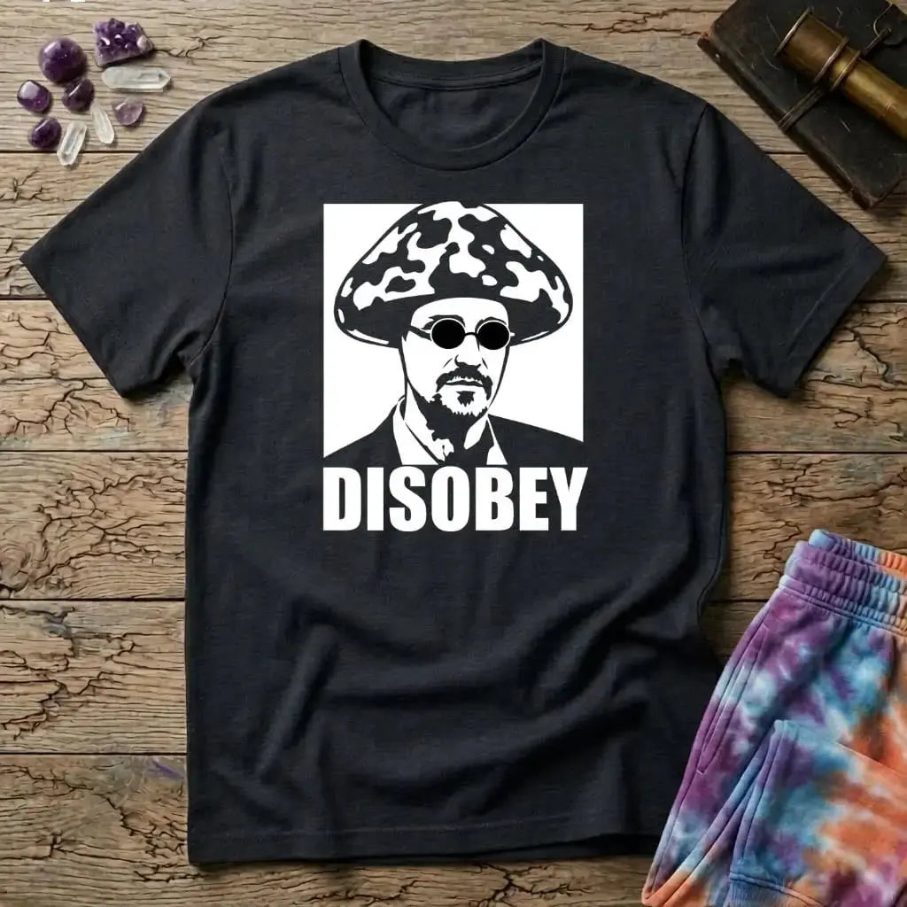 Printify T-Shirt Disobey Mushroom T-Shirt Mushroom Magic Mushroom T-Shirt
