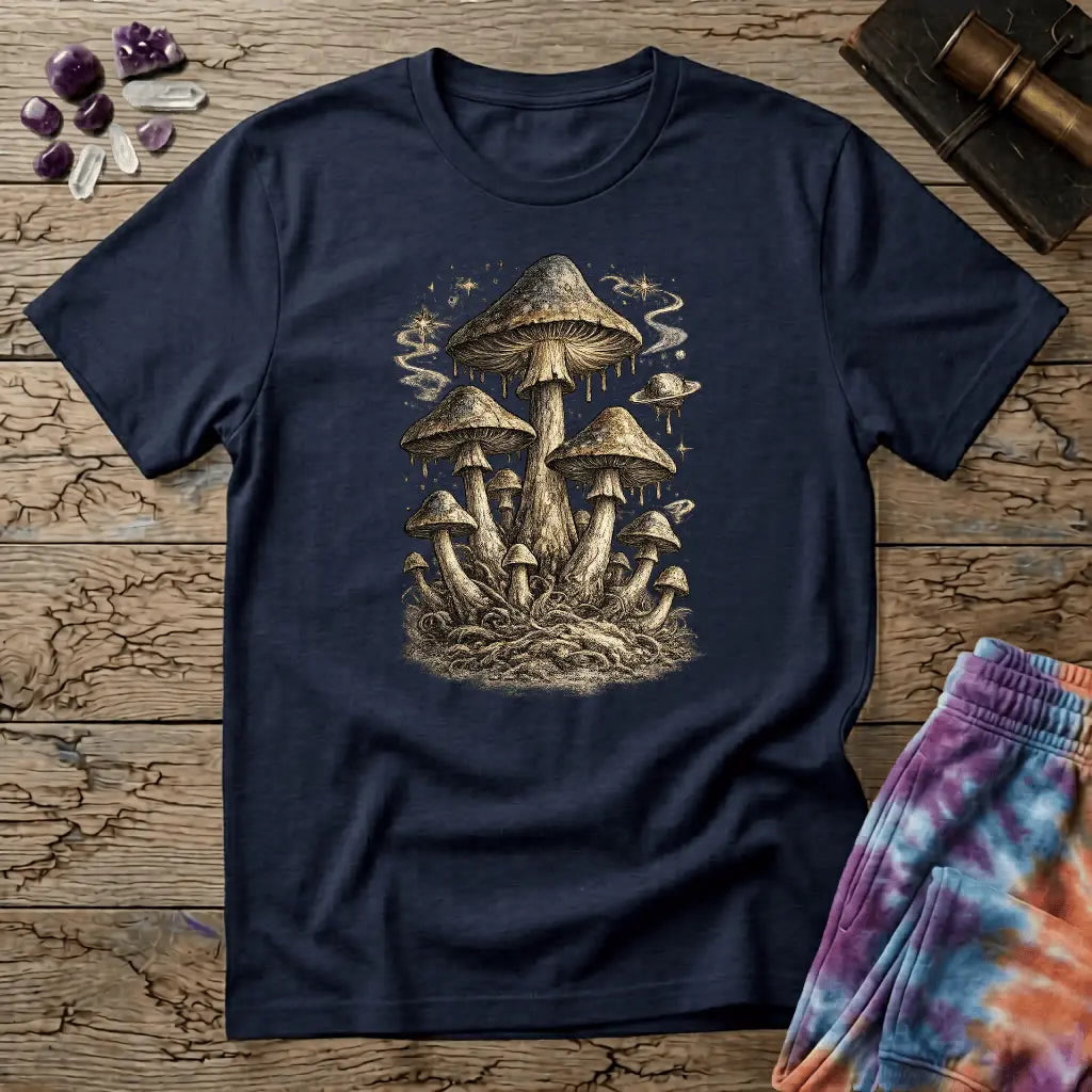 Printify T-Shirt Drippy Mushroom T-Shirt Mushroom Magic Mushroom T-Shirt