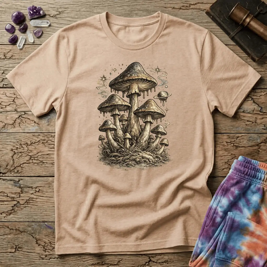 Printify T-Shirt Drippy Mushroom T-Shirt Mushroom Magic Mushroom T-Shirt