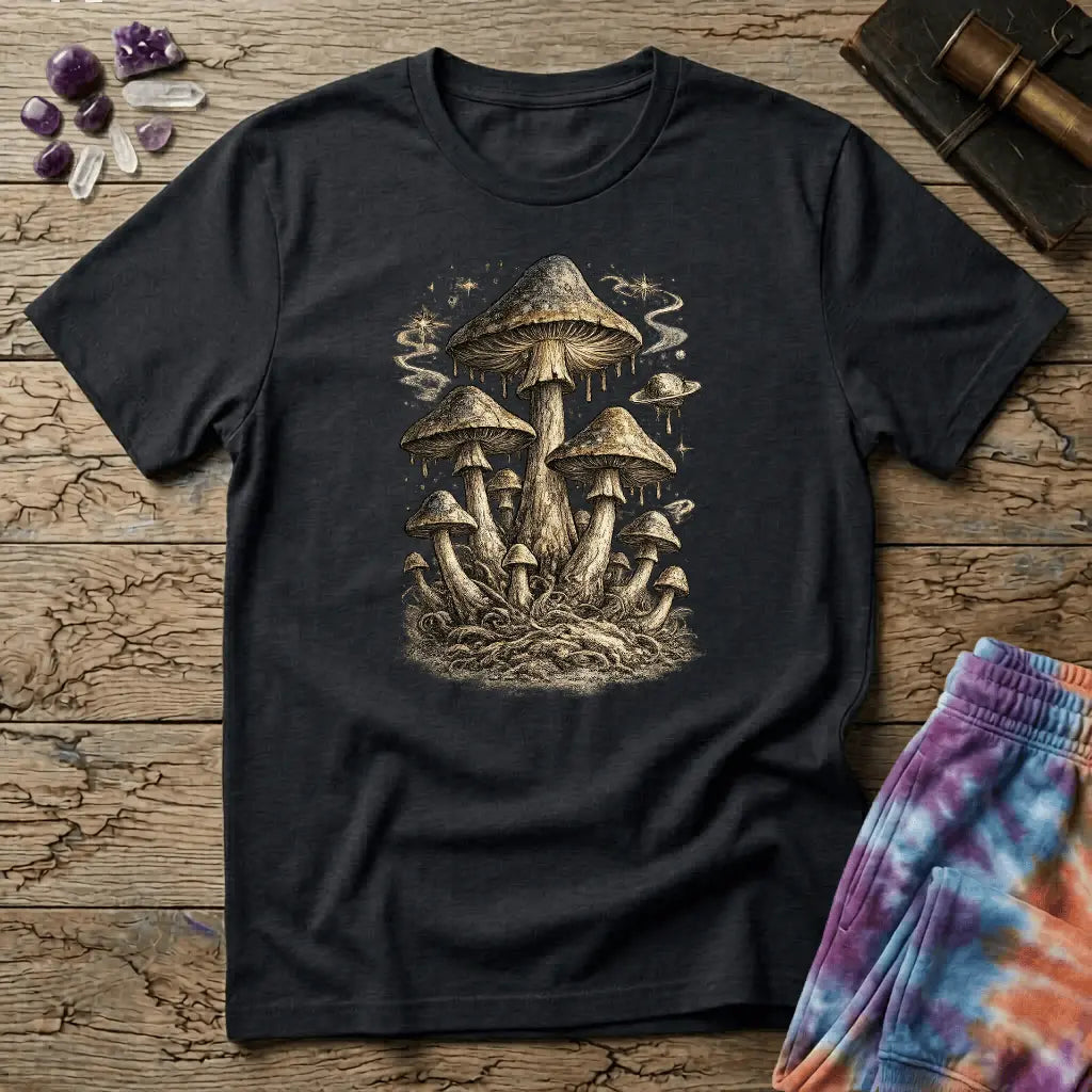 Printify T-Shirt Drippy Mushroom T-Shirt Mushroom Magic Mushroom T-Shirt