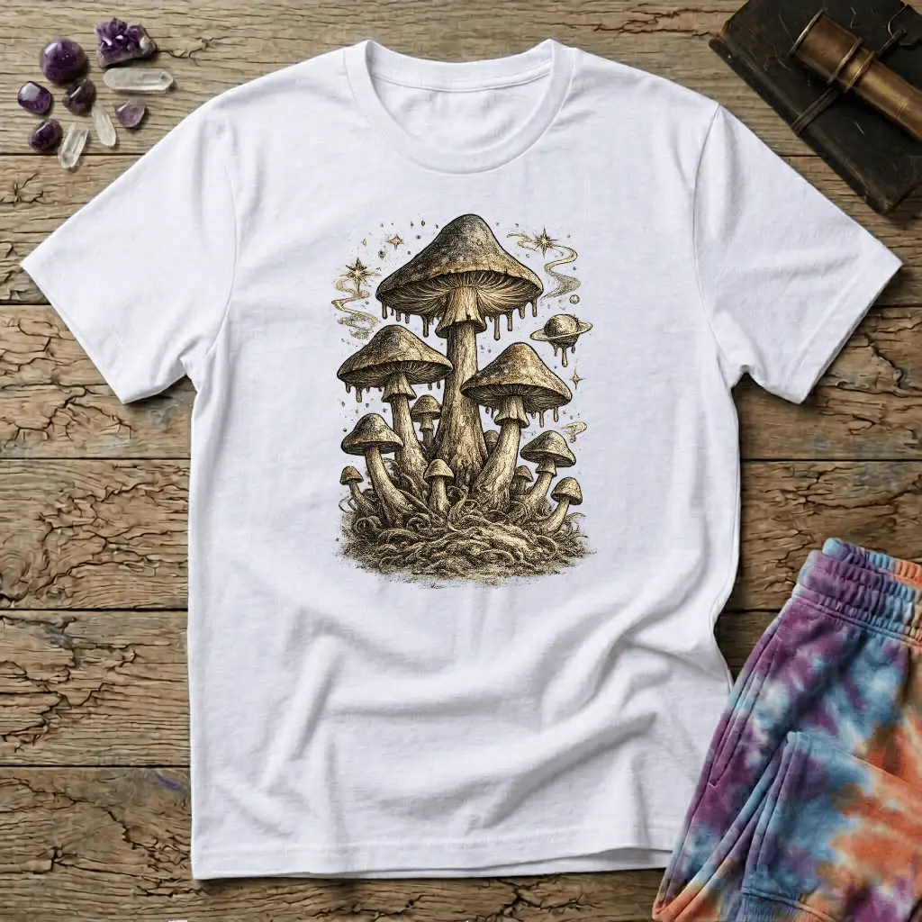 Printify T-Shirt Drippy Mushroom T-Shirt Mushroom Magic Mushroom T-Shirt