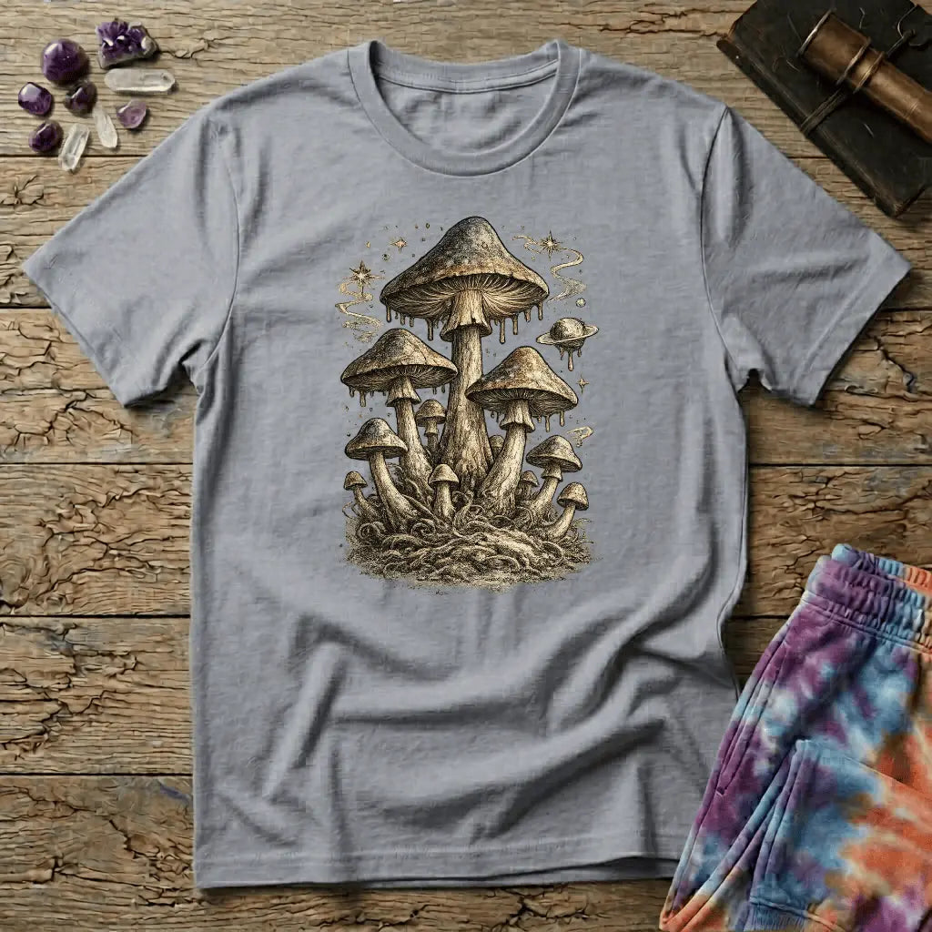 Printify T-Shirt Drippy Mushroom T-Shirt Mushroom Magic Mushroom T-Shirt