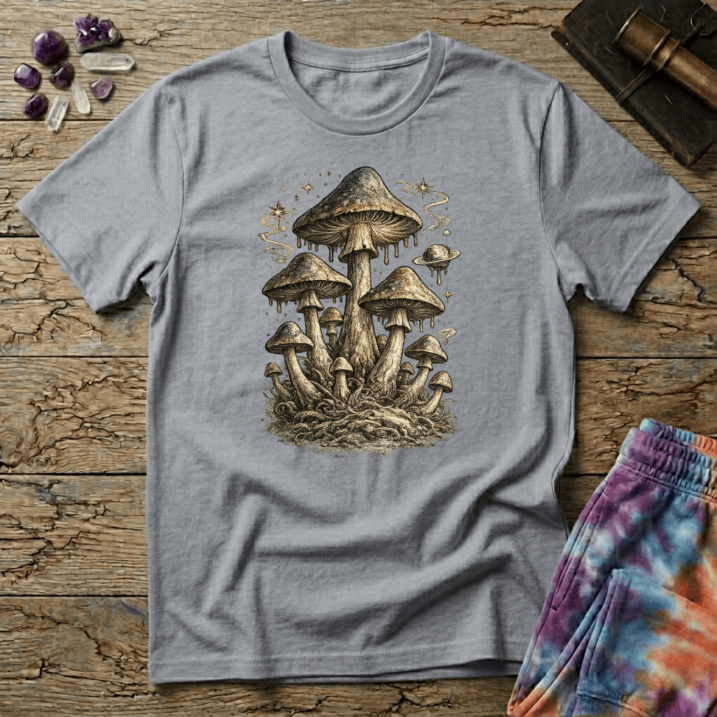 Printify T-Shirt Drippy Mushroom T-Shirt Mushroom Magic Mushroom T-Shirt