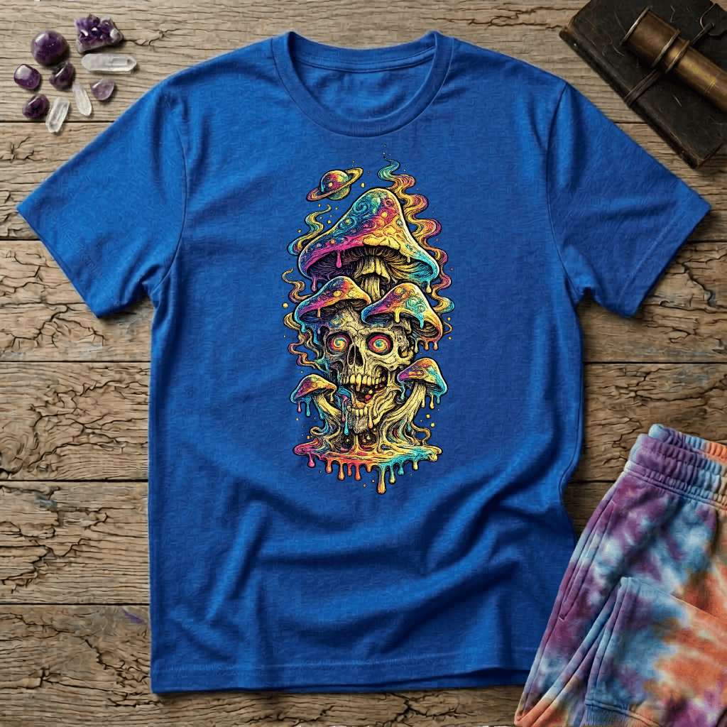 Printify T-Shirt Drippy Mushroom Thrice T-Shirt Mushroom Magic Mushroom T-Shirt