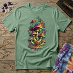 Printify T-Shirt Drippy Mushroom Too T-Shirt Mushroom Magic Mushroom T-Shirt