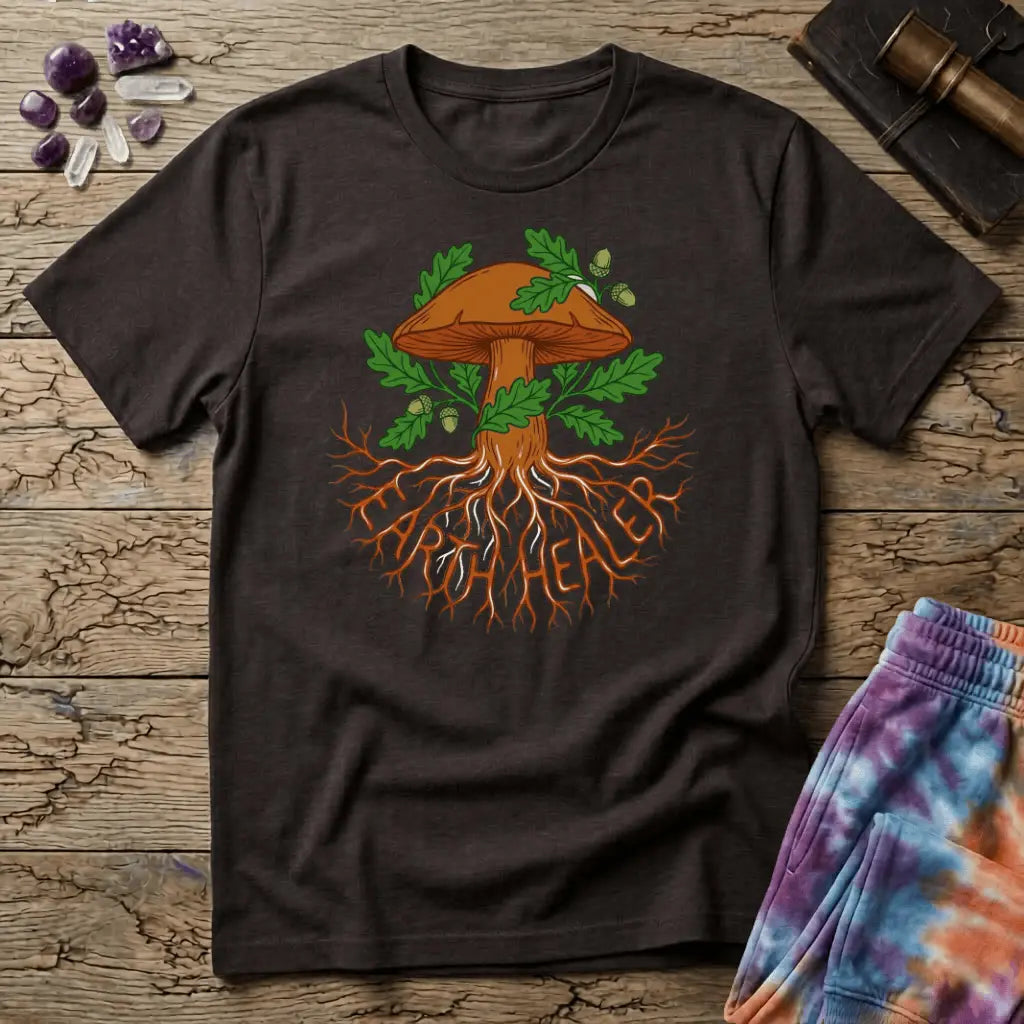 Printify T-Shirt Earth Healer T-Shirt Mushroom Magic Mushroom T-Shirt