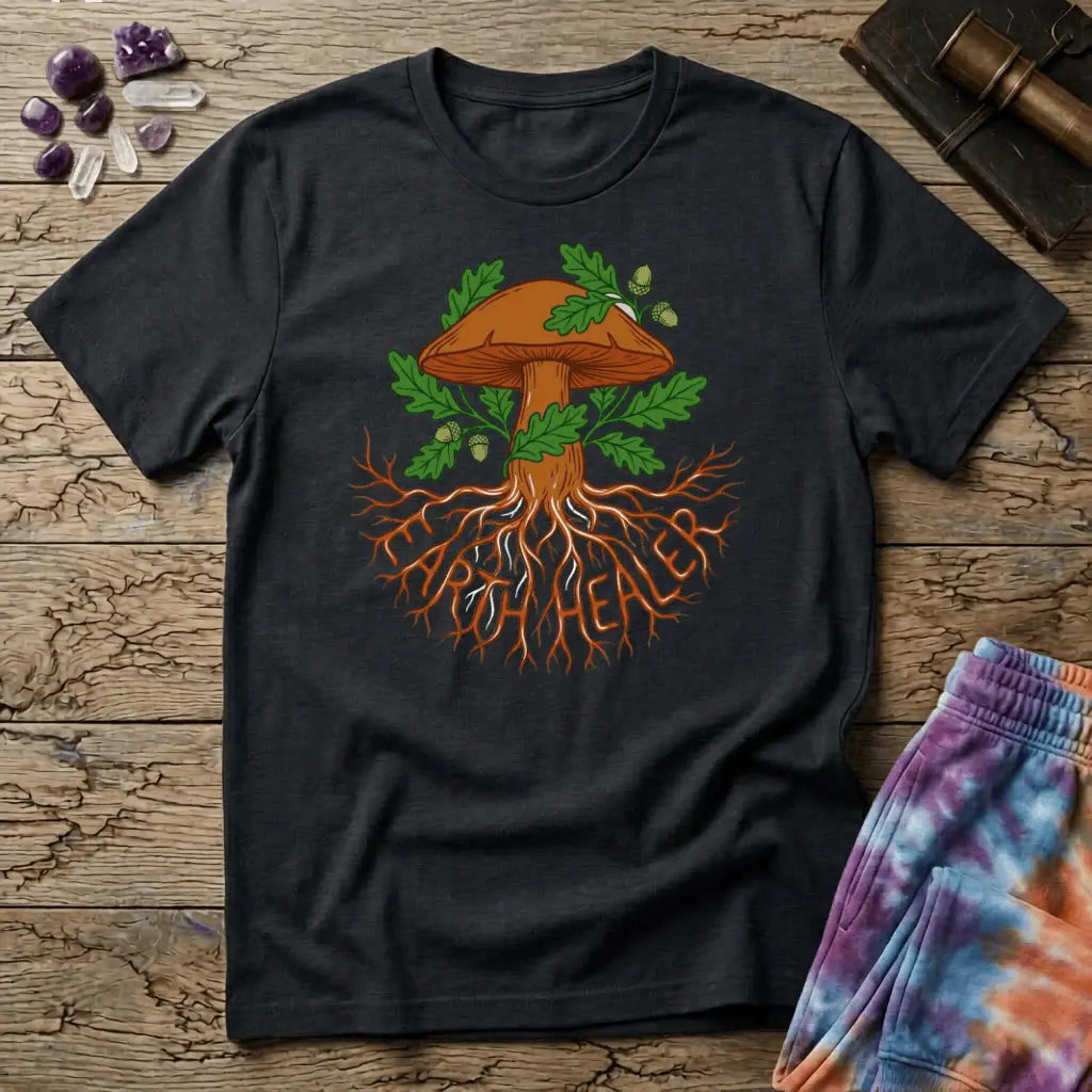 Printify T-Shirt Earth Healer T-Shirt Mushroom Magic Mushroom T-Shirt
