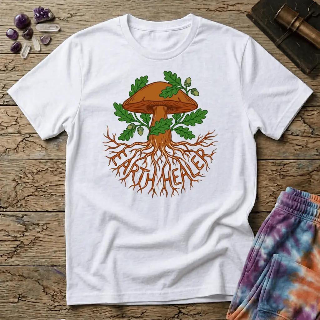Printify T-Shirt Earth Healer T-Shirt Mushroom Magic Mushroom T-Shirt