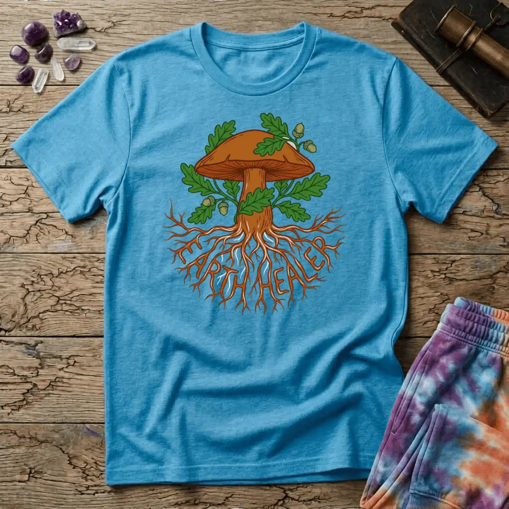 Printify T-Shirt Earth Healer T-Shirt Mushroom Magic Mushroom T-Shirt
