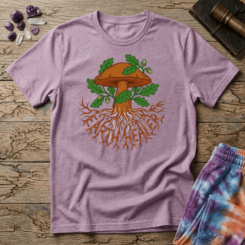 Printify T-Shirt Earth Healer T-Shirt Mushroom Magic Mushroom T-Shirt