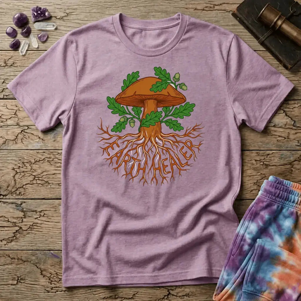 Printify T-Shirt Earth Healer T-Shirt Mushroom Magic Mushroom T-Shirt