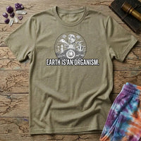 Printify T-Shirt Earth Is An Organism Mushroom T-Shirt Mushroom Magic Mushroom T-Shirt
