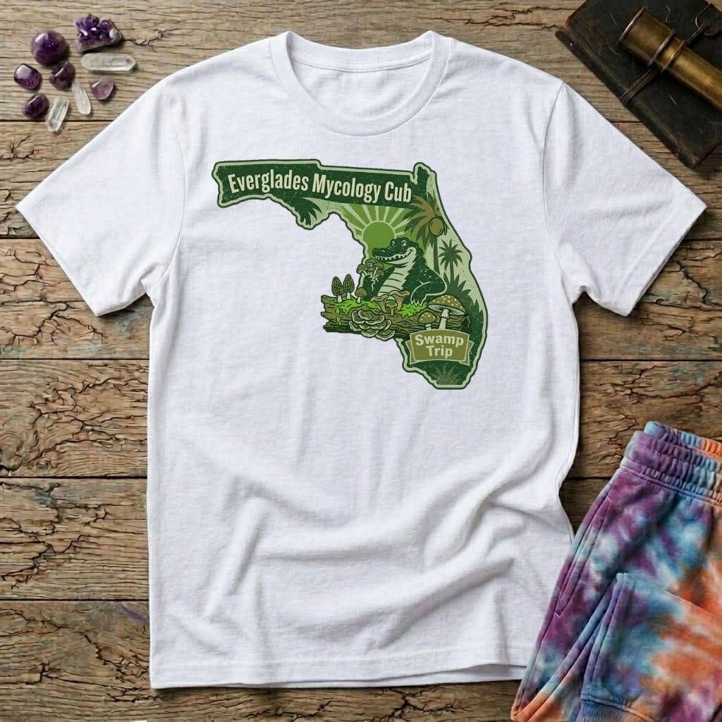 Printify T-Shirt Everglades Mycology Club Florida Mushroom T-Shirt Mushroom Magic Mushroom T-Shirt