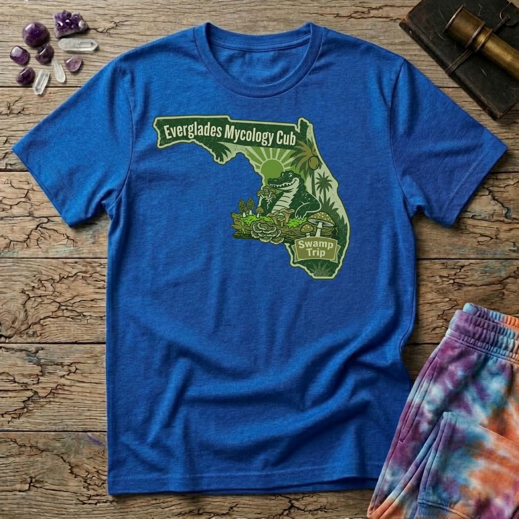 Printify T-Shirt Everglades Mycology Club Florida Mushroom T-Shirt Mushroom Magic Mushroom T-Shirt